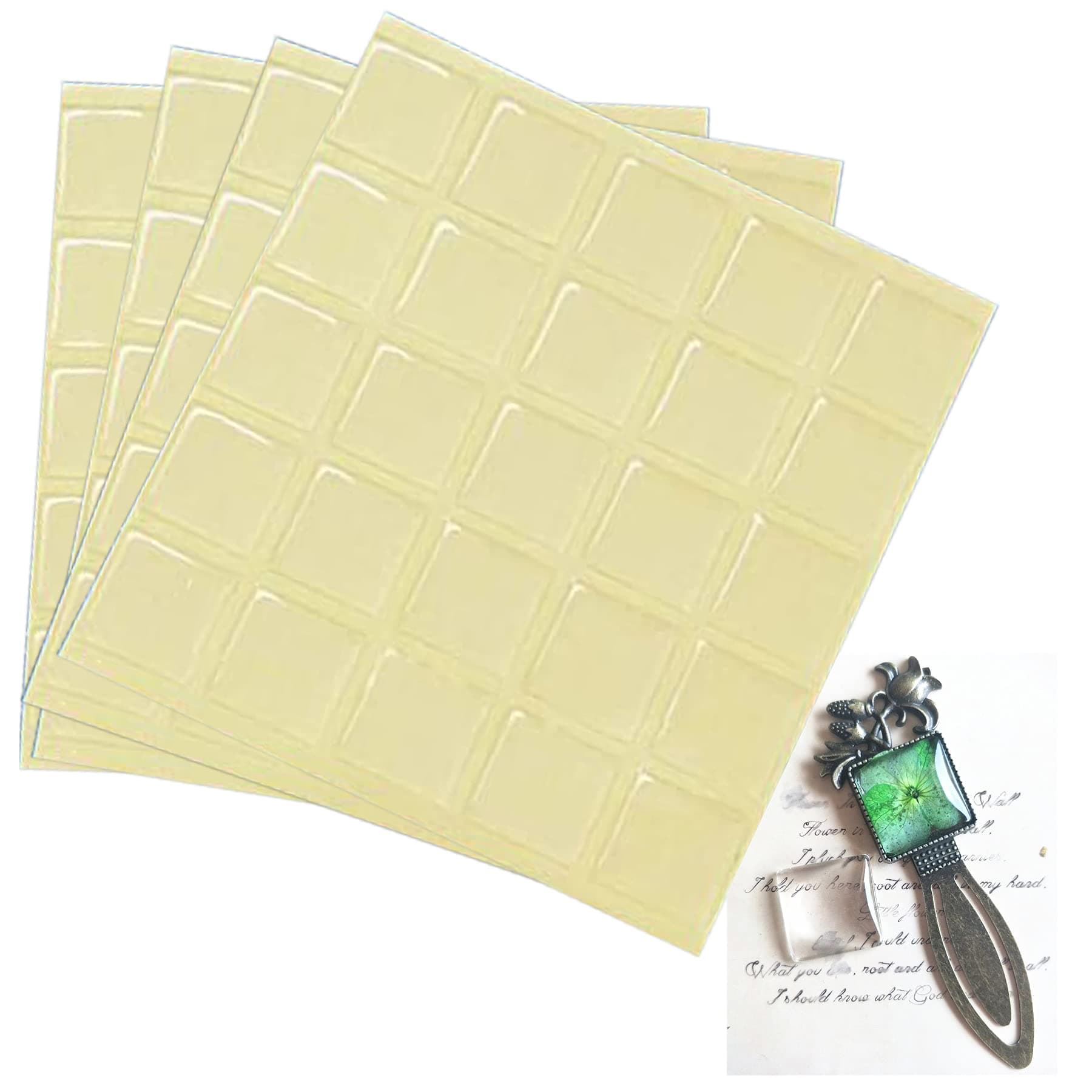 Smart 100 Piece Square Epoxy Stickers 1 Inch for Collage Pendants and Bracelets Tile