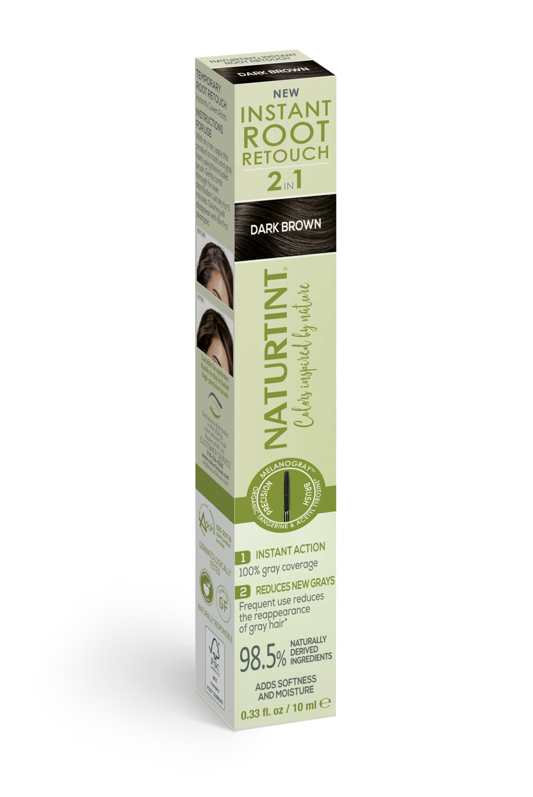 Instant Root Retouch - Dark Brown 2-in-1 Gray Coverage, 0.33 fl oz