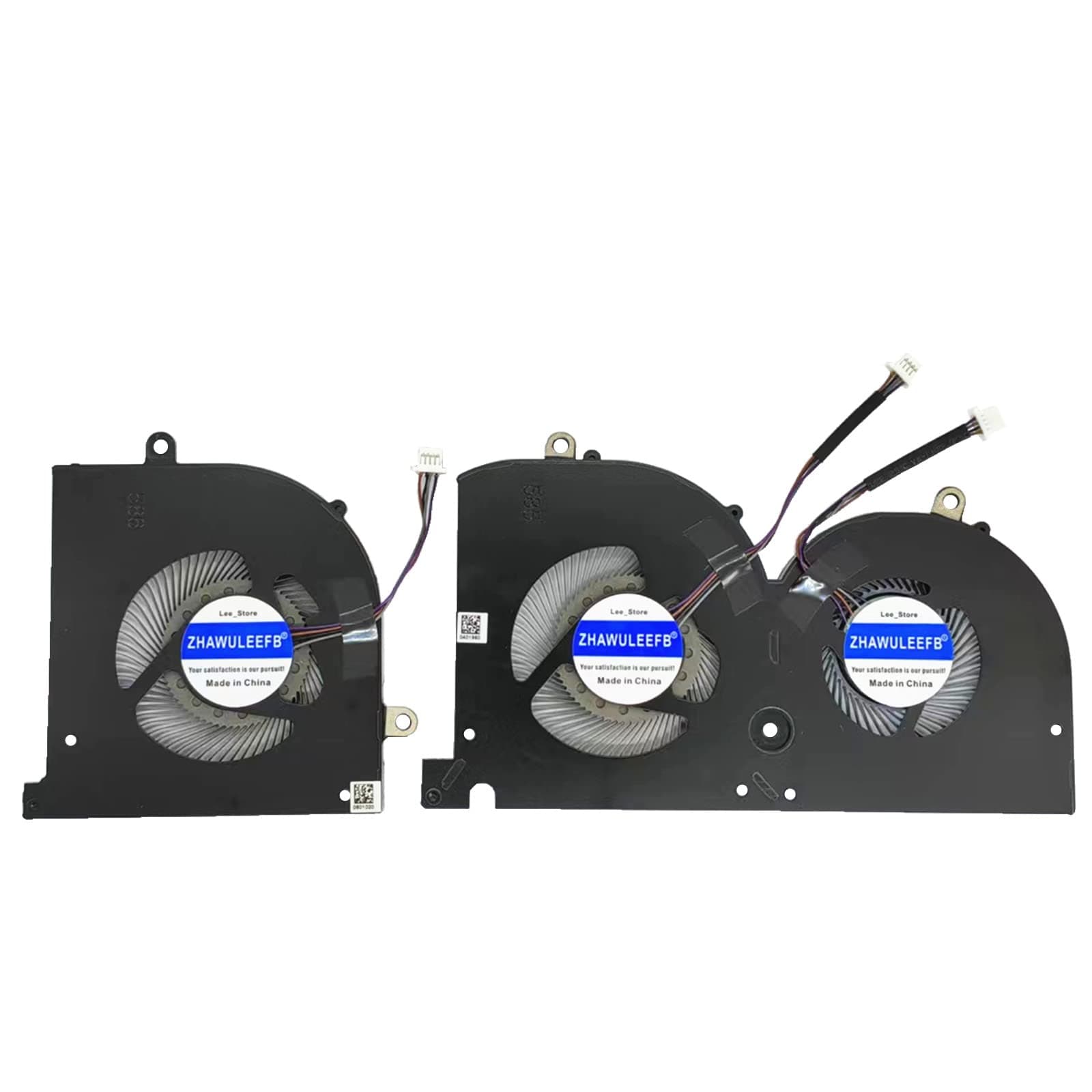 ZHAWULEEFB Replacement New Laptop CPU + GPU Cooling Fan for MSI GS76 Stealth GS76 11UE GS76 11UG GS76 11UH GS76 11UK GS76 BS5005HS-U4Q BS5005HS-U3J Series 17M1-CPU-4P 17M1-G-CW-4P DC5V 1A Fan