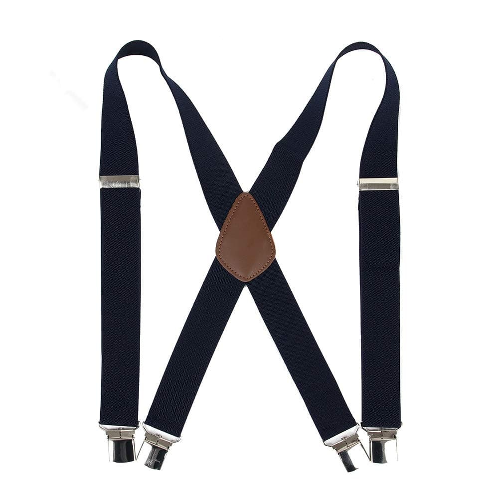 Men’ s X Back Suspenders with 4 Quality Controlled Clips & 1.4” Wide Braces & Heavy Duty
