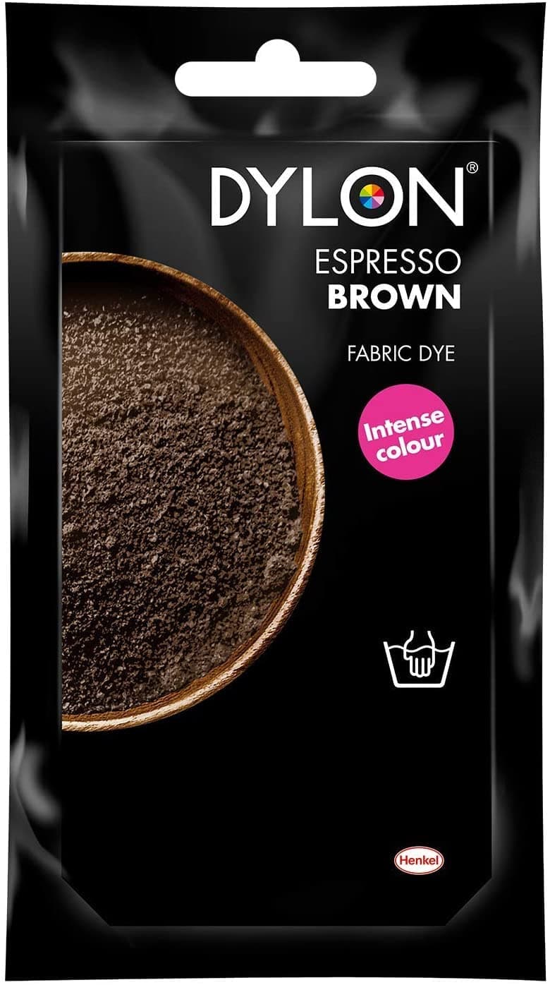2 X 50g (gram) DYLON FABRIC DYE FOR HAND USE - IDEAL FOR DYEING SMALL ITEMS SUCH AS SOCKS, VESTS, SHORTS ETC - A VARIETY OF COLOURS/SHADES AVAILABLE INCLUDING BLACK, BLUE, GREEN, PINK, YELLOW, ORANGE, BROWN, PURPLE, RED, NAVY AND GREY (DARK BROWN 11)