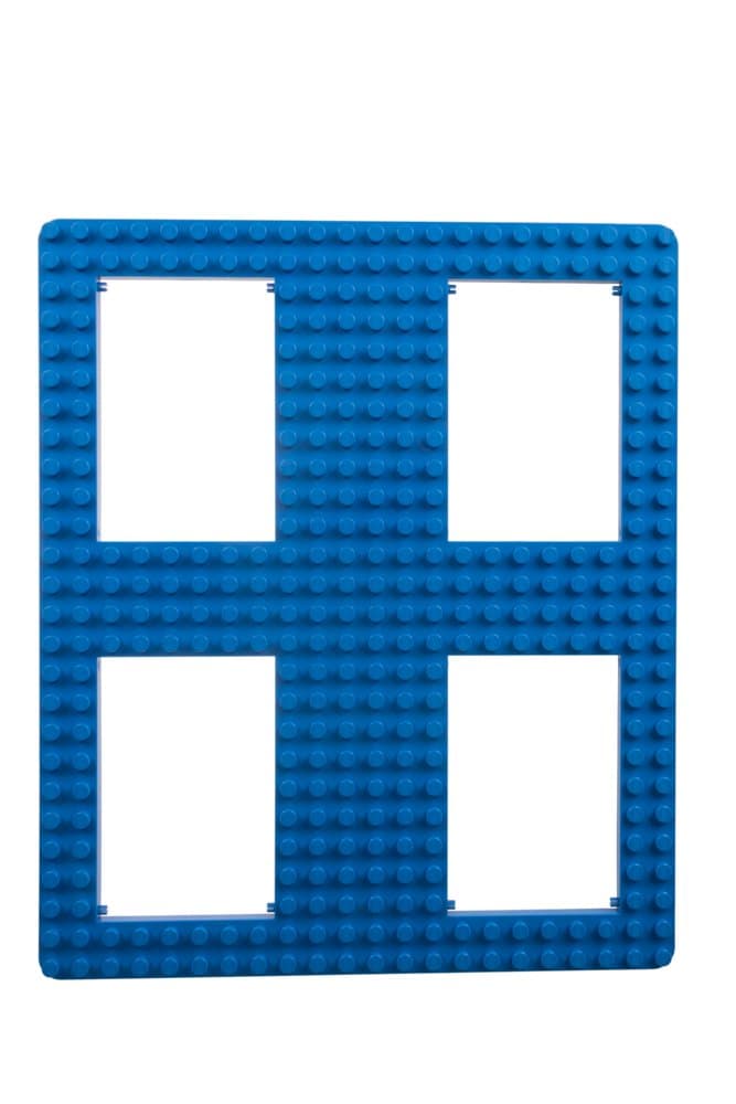 Strictly BriksToy Building Block, Big Bricks Stackable Baseplates with Gaps, Large Pegs for Toddlers, 100% Compatible with All Major Brands, Blue, 1 Piece, 13.75x16.25 Inches