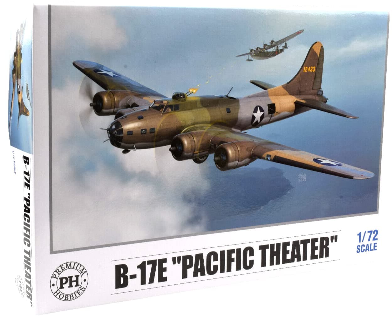 PH Premium Hobbies B-17E Pacific Theater 1:72 Plastic Model Airplane Kit 141V