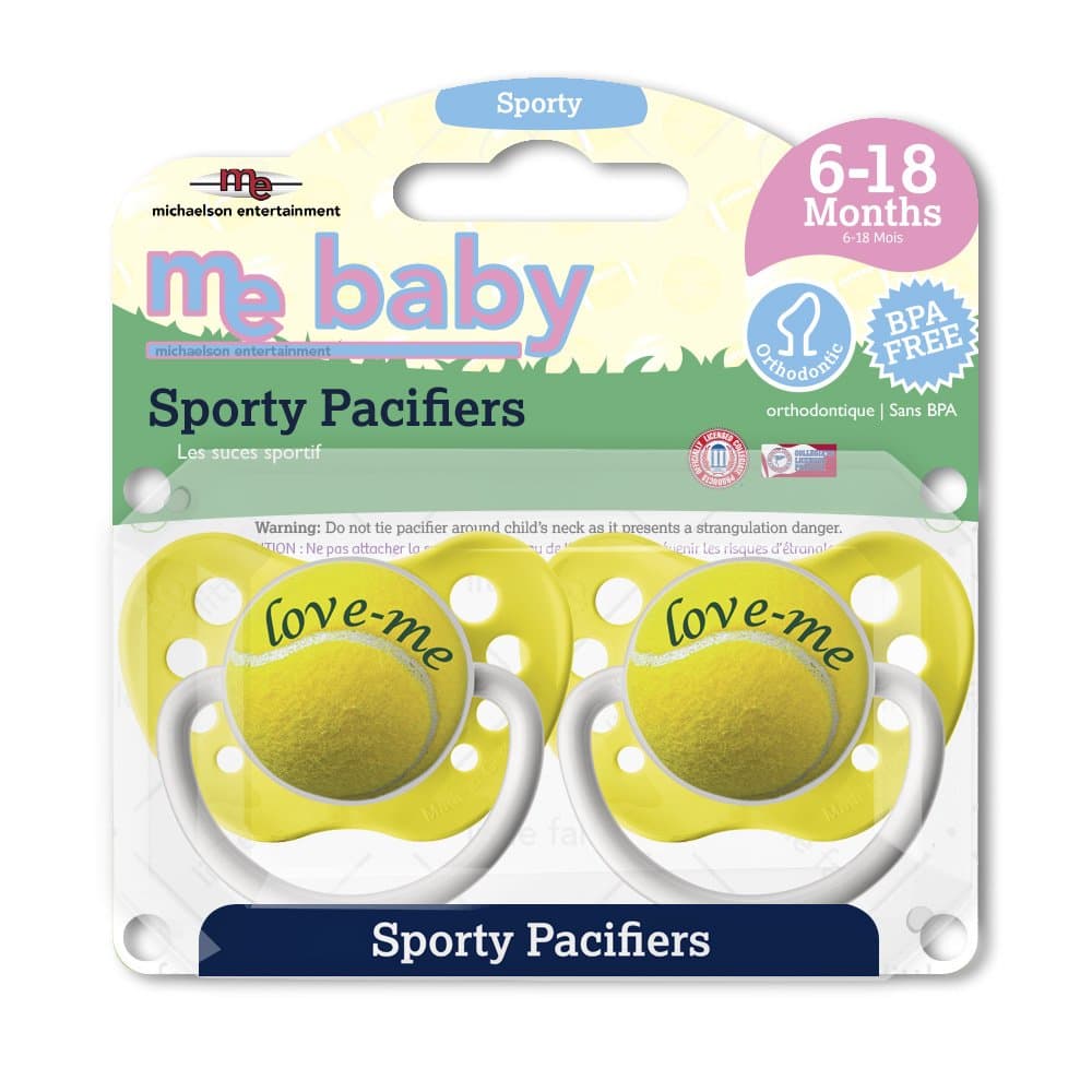 Michaelson Entertainment 2 Piece Pacifier, Tennis