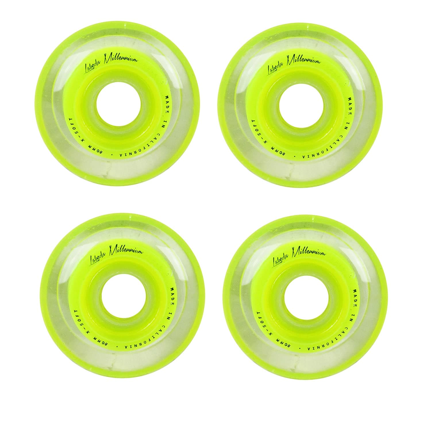 Labeda Millennium Gripper Roller Hockey Inline Wheels 4 Pack - Choose Color/Size