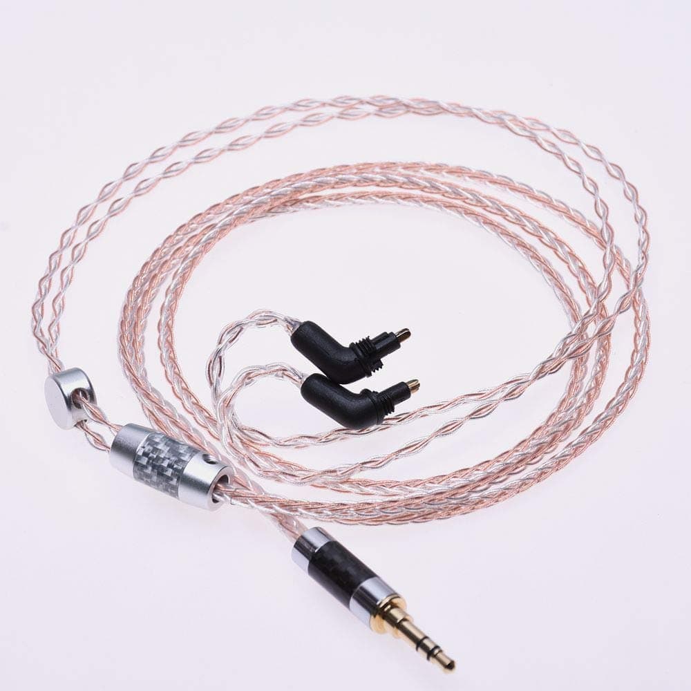 1.2M 8 Cores Flat Braid 5N OCC Hybrid Cable For Sony MDR-EX1000 EX800 Headphone Upgrade Cable