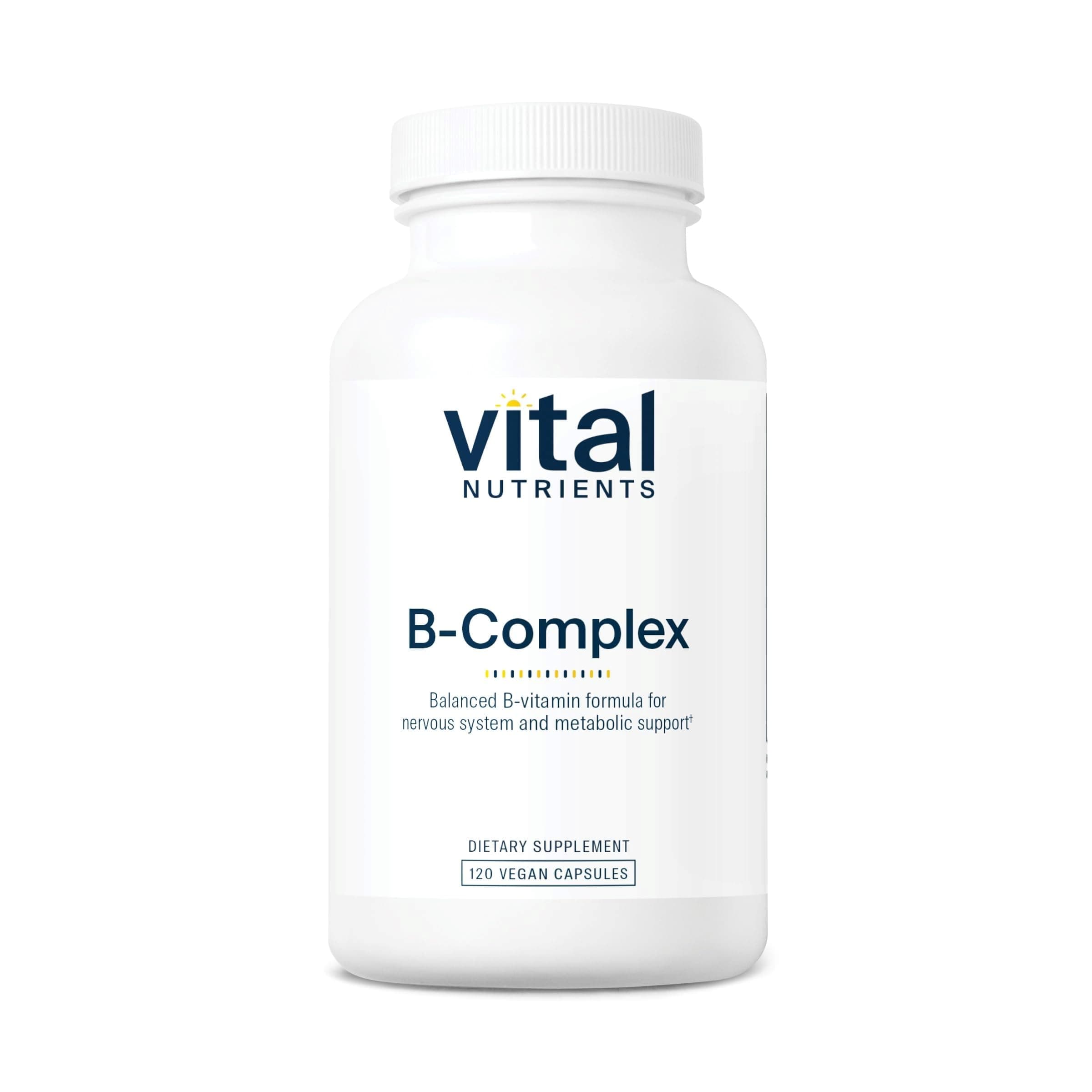 Vital Nutrients Vitamin B-Complex | Vegan High-Potency Methylated B Complex Vitamins | B Vitamins Support Energy Production, Metabolism, and Heart Health* | Gluten, Dairy, Soy Free | 120 Capsules