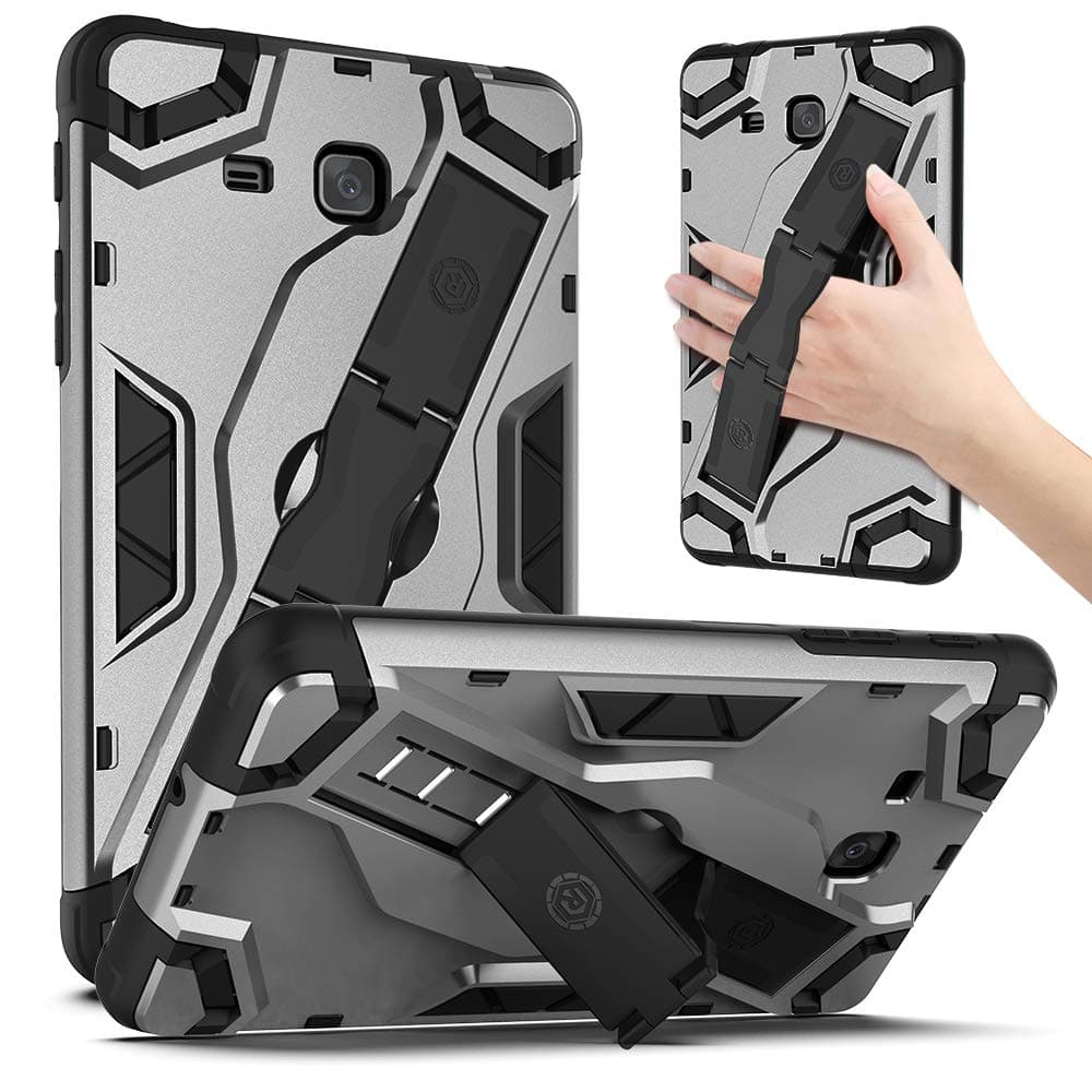 ROISKIN Galaxy Tab A 7.0 Case SM-T280 Case [Kickstand as Hand Strap], Flexible Soft TPU Anti Slip Heavy Duty Armor Defender Case Cover for Samsung Galaxy Tab A 7 Inch SM-T280/SM-T285