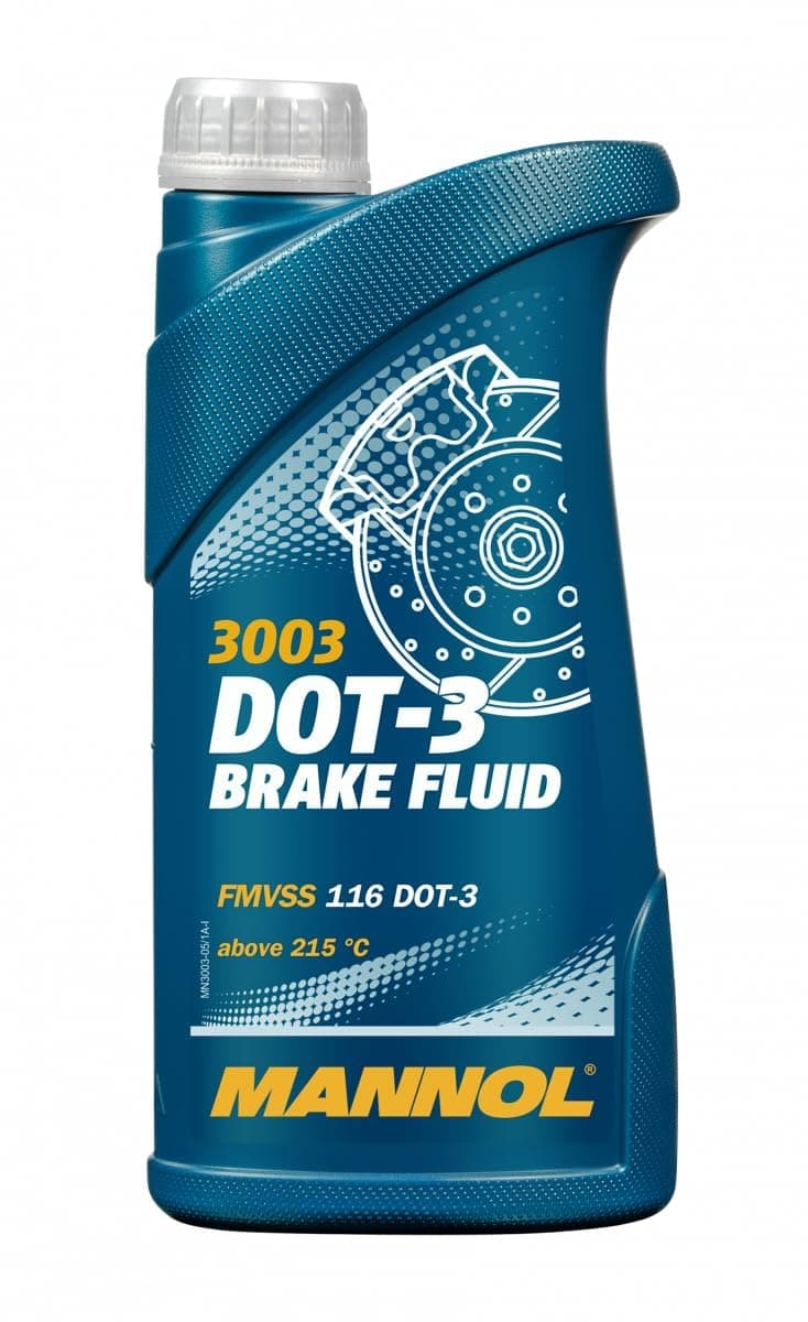 Mannol Dot-3 3003 Synthetic Brake Fluid for All Types of Hydraulic Clutches Anti-Lock Drum and Disc Braking Systems 490G