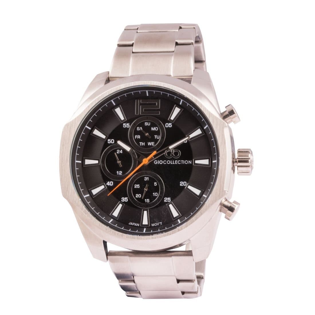 Gio Collection Multifunctional Black Men'S Watch