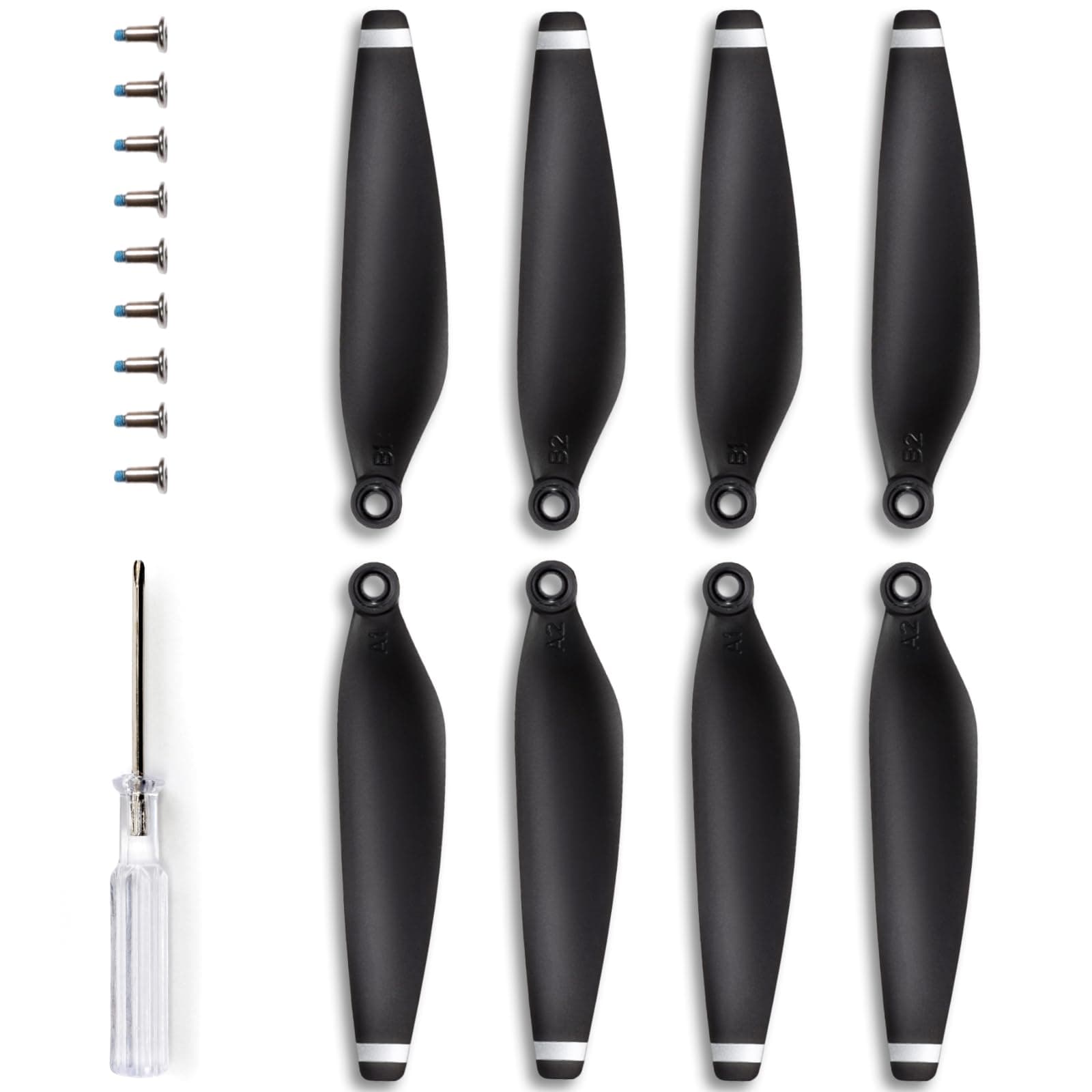U11MINI/U11MINI 4K Original Replacement Propellers, Blades for U11MINI/U11MINI 4K, Durable Material, Easy to Install, Spare Parts Replacement, Provide Safe Flight, 4 Pieces (Black)