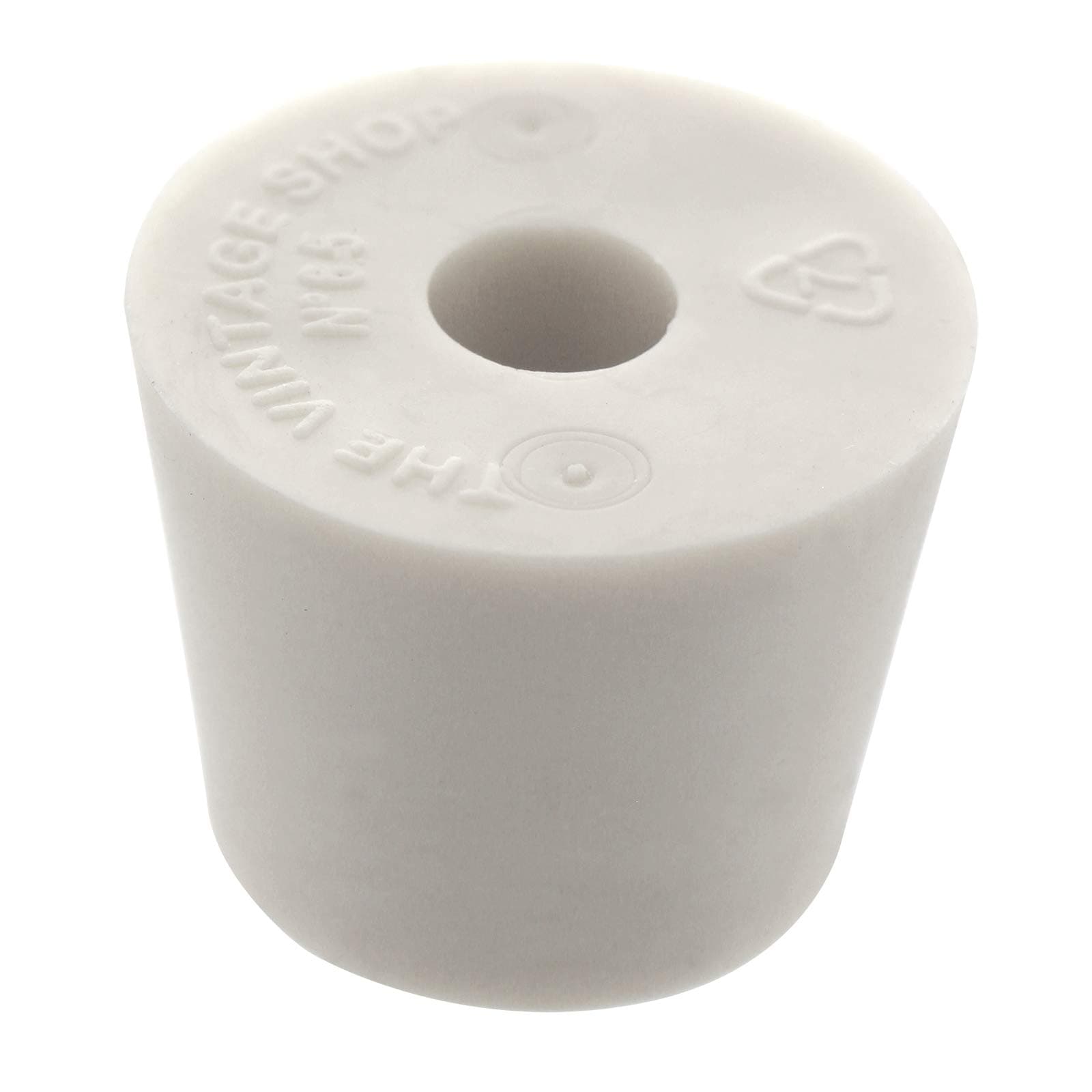 1 X Rubber Stopper - Size 6.5 - Drilled