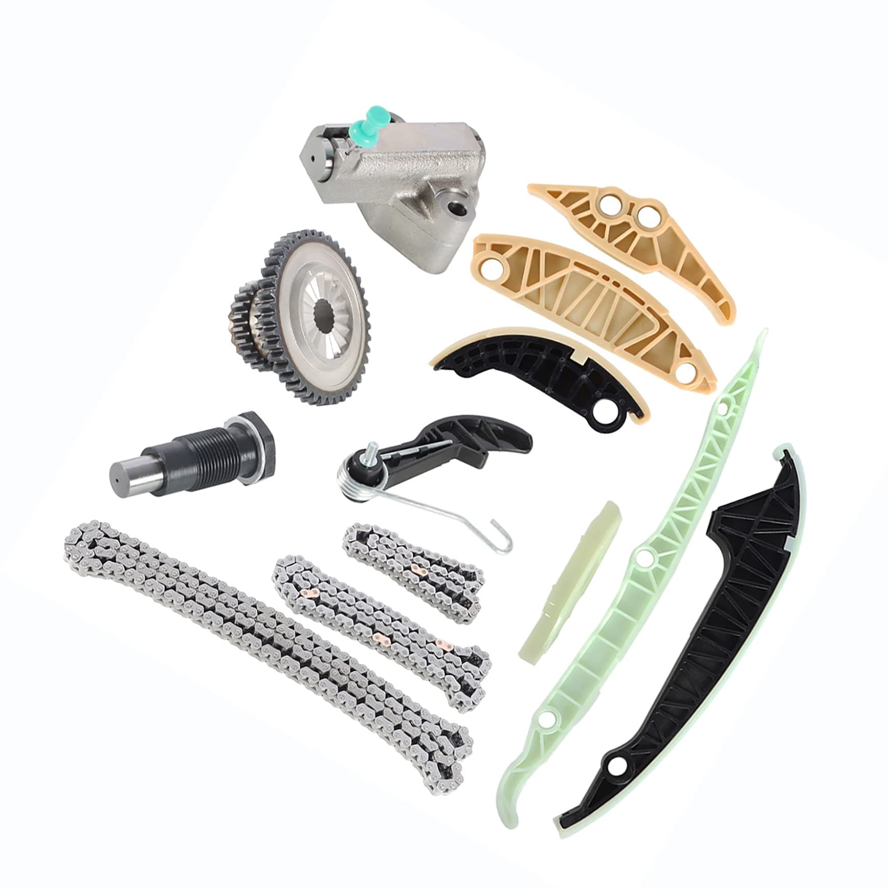 Silscvtt 13 PCS Timing Chain Kit Replacement for CC Golf Passat Sharan Replacement for A3 TT Replacement for Seat Alhambra Replacement for Skoda Octavia 06H-109-467-N