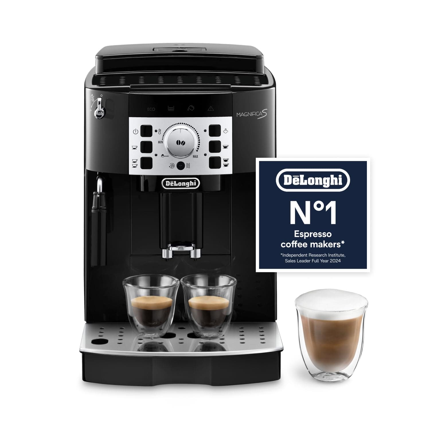 De'Longhi Magnifica S, Automatic Bean to Cup Coffee Machine, Espresso and Cappuccino Maker, ECAM22.110.B, Black