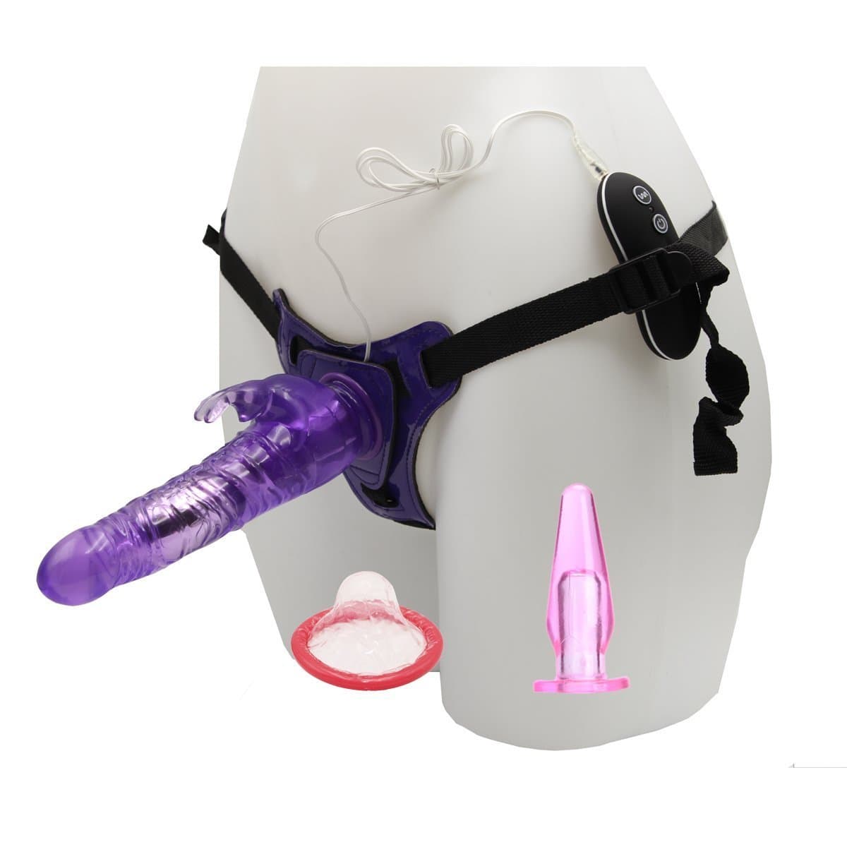 Strap On Harness 10 Modes with Multi Speed Color Purple