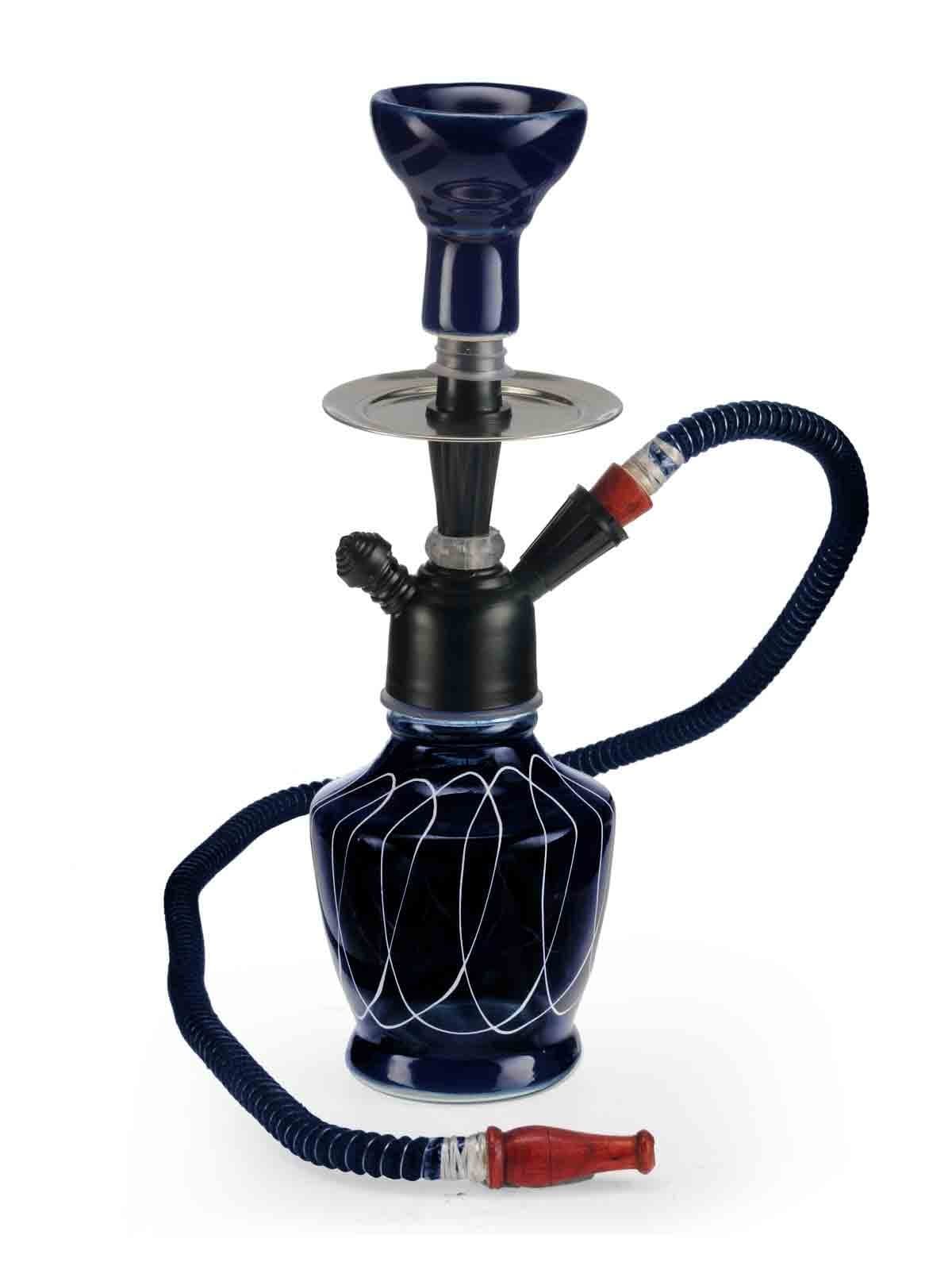 Mahi Glass Hookah (24.8 cm, Black)