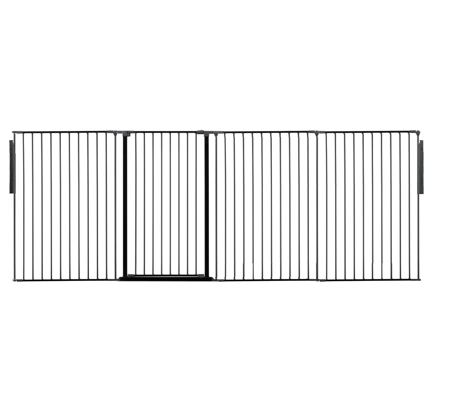 Scandinavian Pet Design Extra-Tall Flexible Black Pet Gate Range (223-295cm, Black)