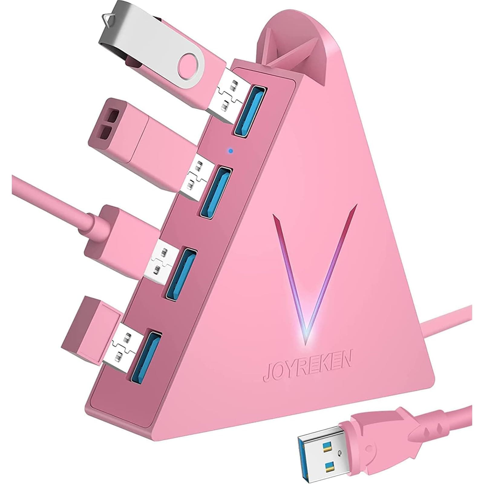 Flyingvhub 4-Port Usb 3.0 Data Hub Pink