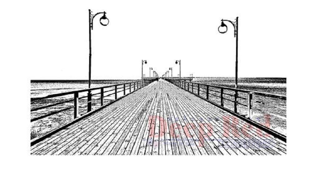 Deep Red Stamps Boardwalk Rubber Cling Stamp
