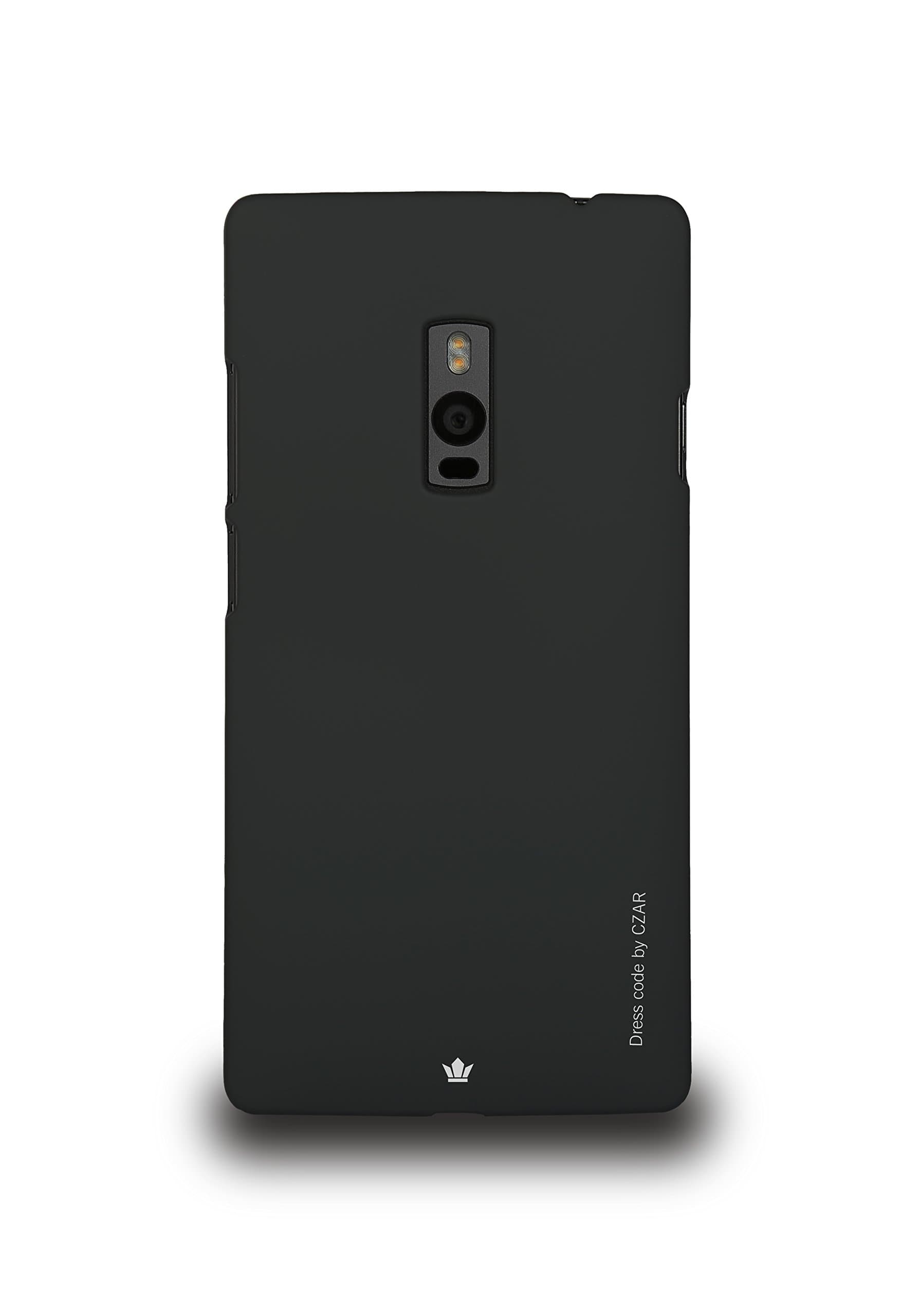 Czar One Plus 2 Black case/Cover Dress Code, Ultra Smooth Texture, Tough Polycarbonate, Super Slim by:- Kolostahl