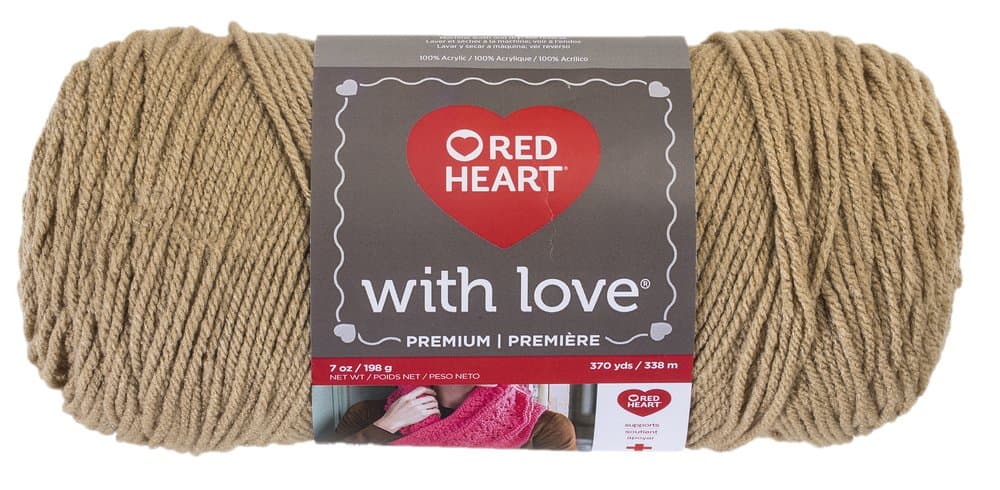 Red Heart With Love Yarn, Tan
