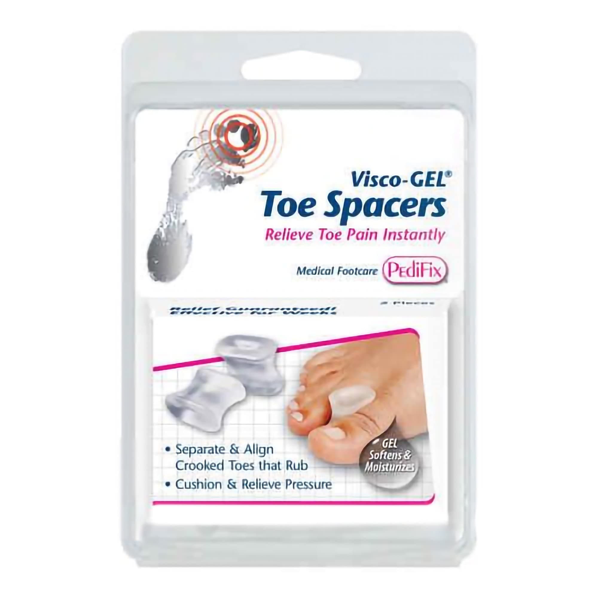 Visco-Gel Opaque Toe Spacer Medium Non-Closure for The Toe 1126-4, 4 Ct