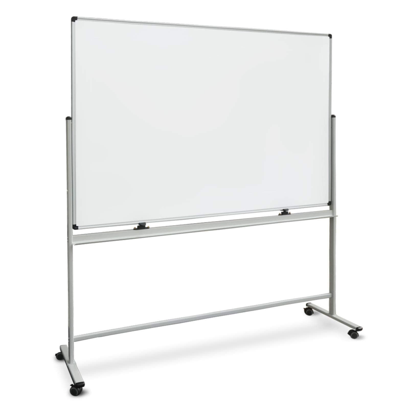 Master Of Boards Mobile Rolling White Board – 360° Rotating Double-Sided Mobile Dry Erase Board with Portable White Board Stand | 44" x 32"