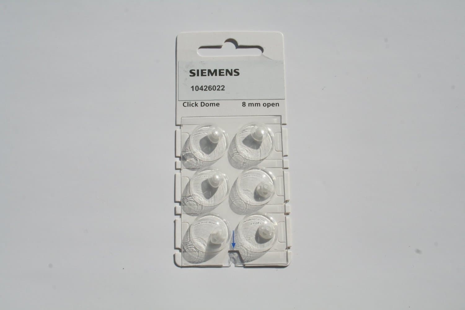 Siemens Click Dome 8 mm Open For RIC Hearing Aids - 6 Domes Each