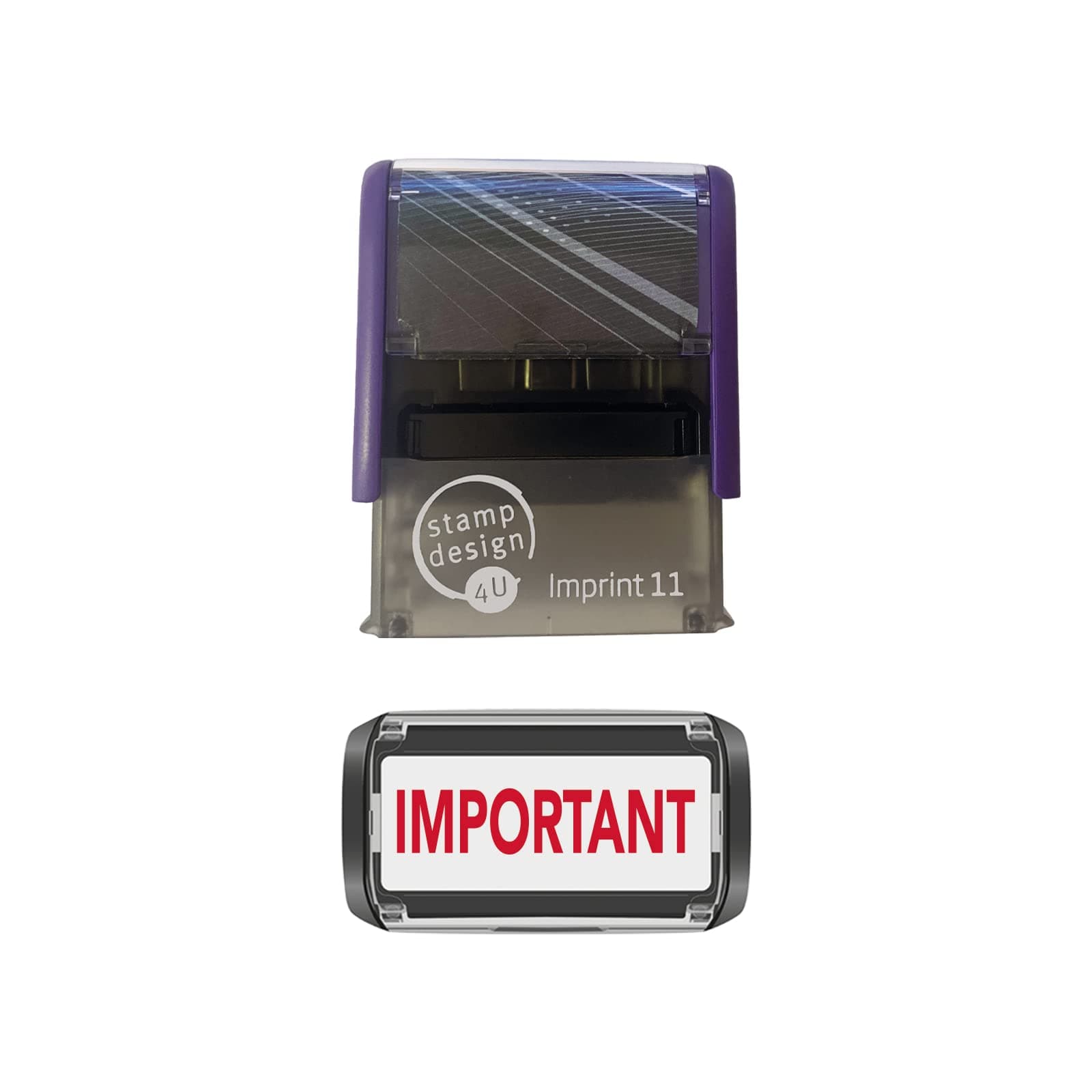 Imprint 11 38 x 14mm Important Self Inking Rubber Stamp (RED Ink) - Stamp Your Important Documents