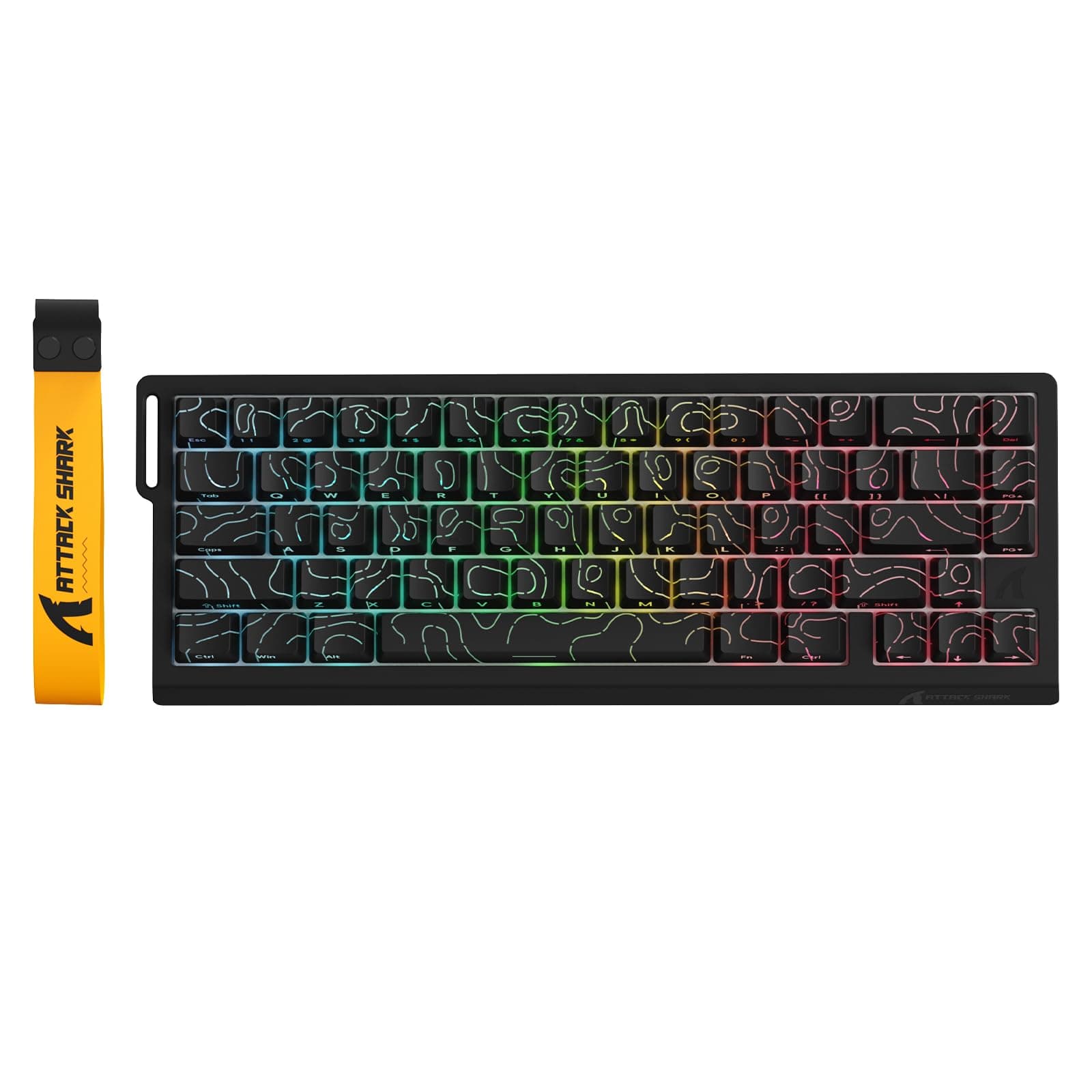X68 PRO HE Wireless Rapid Trigger Gaming Keyboard with Adjustable Actuation,8K Polling Rate,Hall Effect Magnetic Switch,Hot-Swap,RGB Backlit,BT/2.4GHz/Wired,for FPS Games-Black