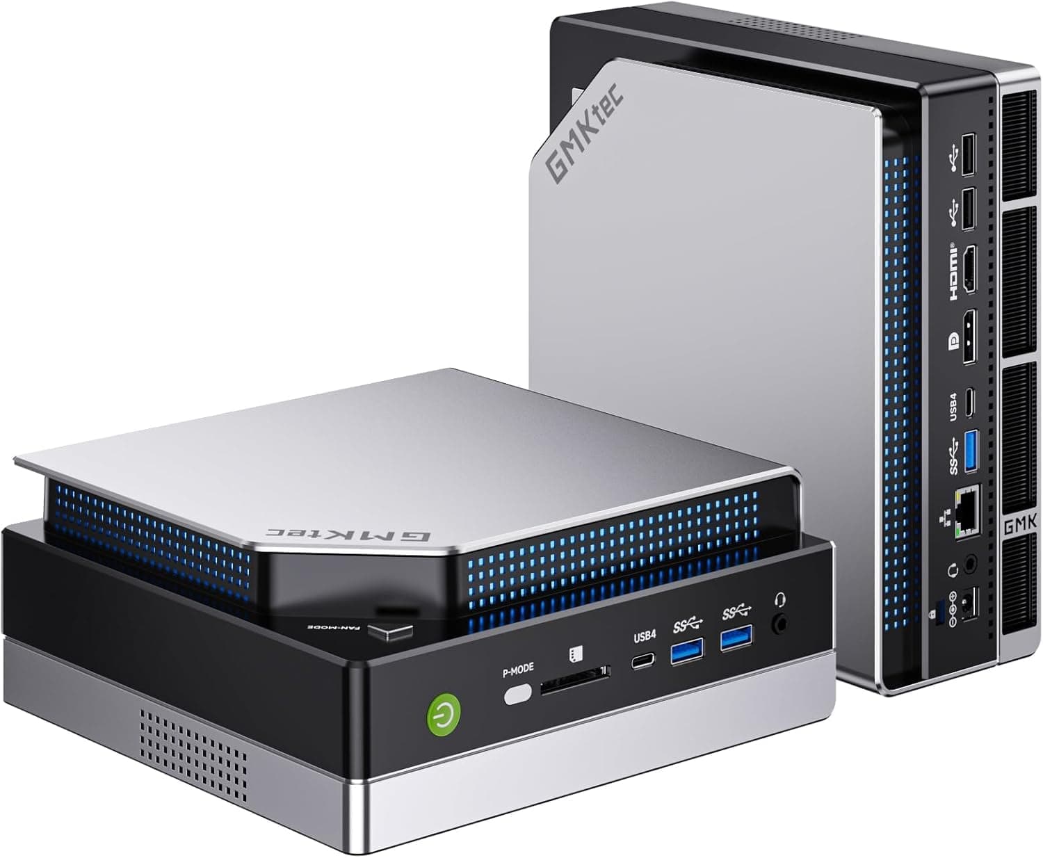 GMKtec EVO-X2 AI Mini PC AMD Ryzen Al Max+ 395 (up to 5.1GHz) Mini Gaming Computers, 96GB LPDDR5X 8000MHz (8GB*8) 2TB PCIe 4.0 SSD, Quad Screen 8K Display, WiFi 7 & USB4, SD Card Reader 4.0