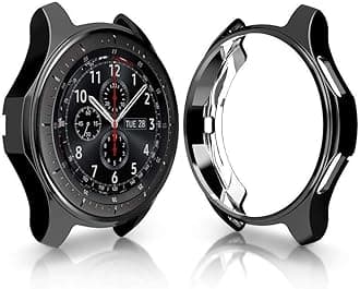 Soft TPU Bumper Case Cover for Samsung Gear S3 / Galaxy Watch 46mm (2018) (Not Fit for 46mm 2021) (Flexible|Silicone|Black)