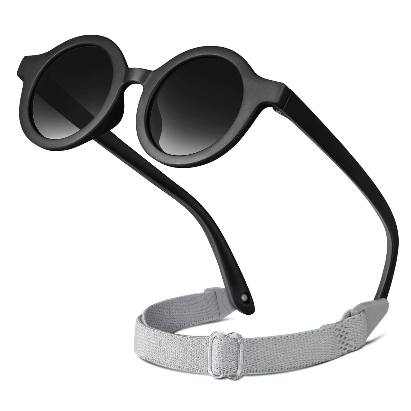 Baby Aviator Wrap Polarized UV400 Sunglasses Soft Frame Secure Strap Toddler,Infant and Newborn (0-18 Months) RBK068