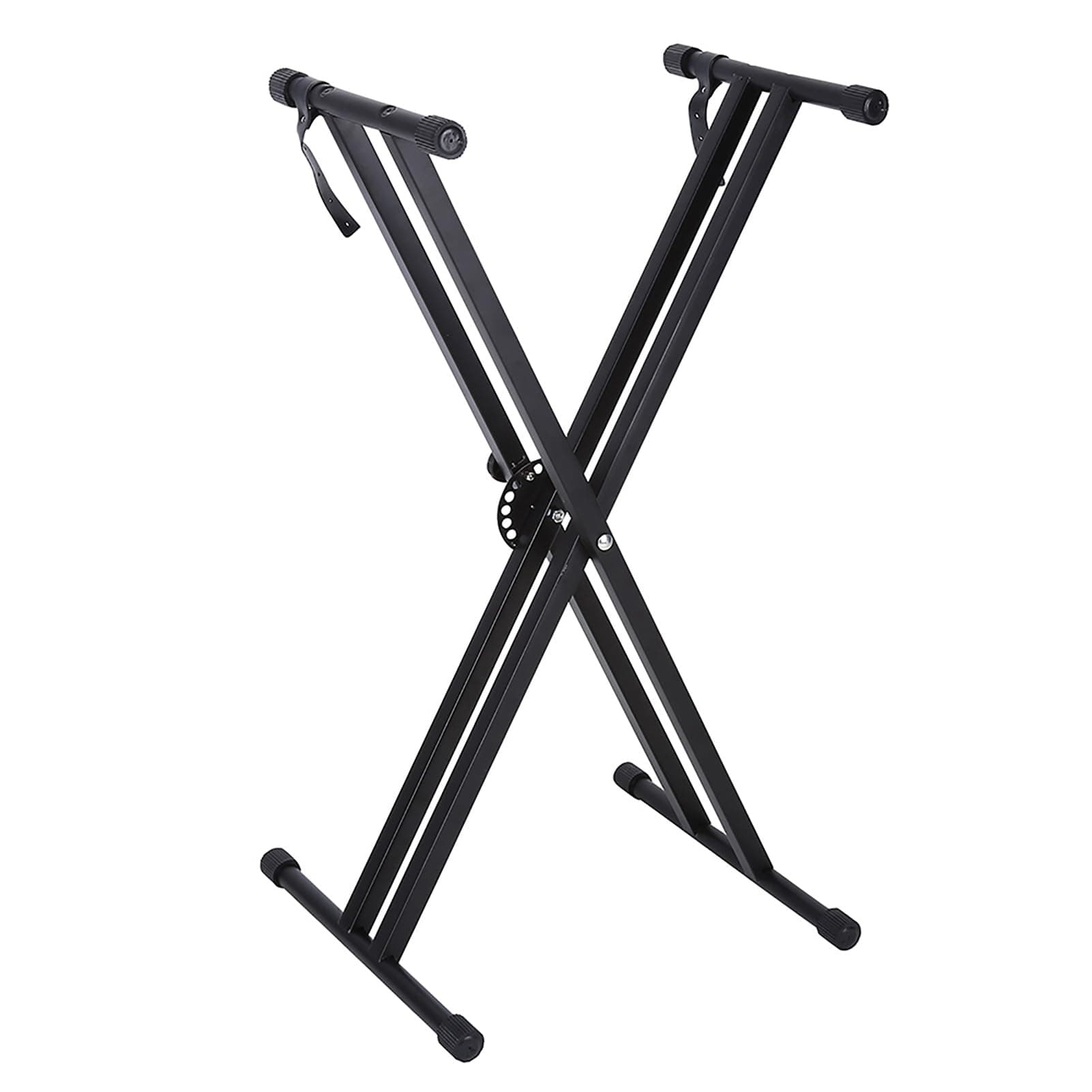 Double Braced X Frame Keyboard Stand, Foldable Reinforced Keyboard Stand, Height Adjustable Stand for Piano Electronic Keyboards for 61 to 88 Key Keyboards and Digital Pianos