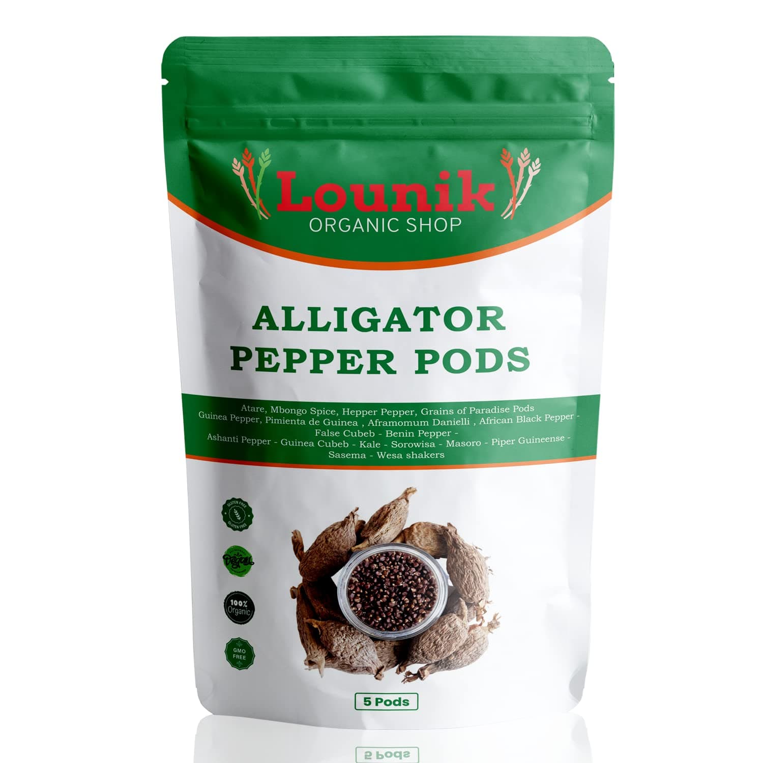 Alligator Pepper 5 Pods