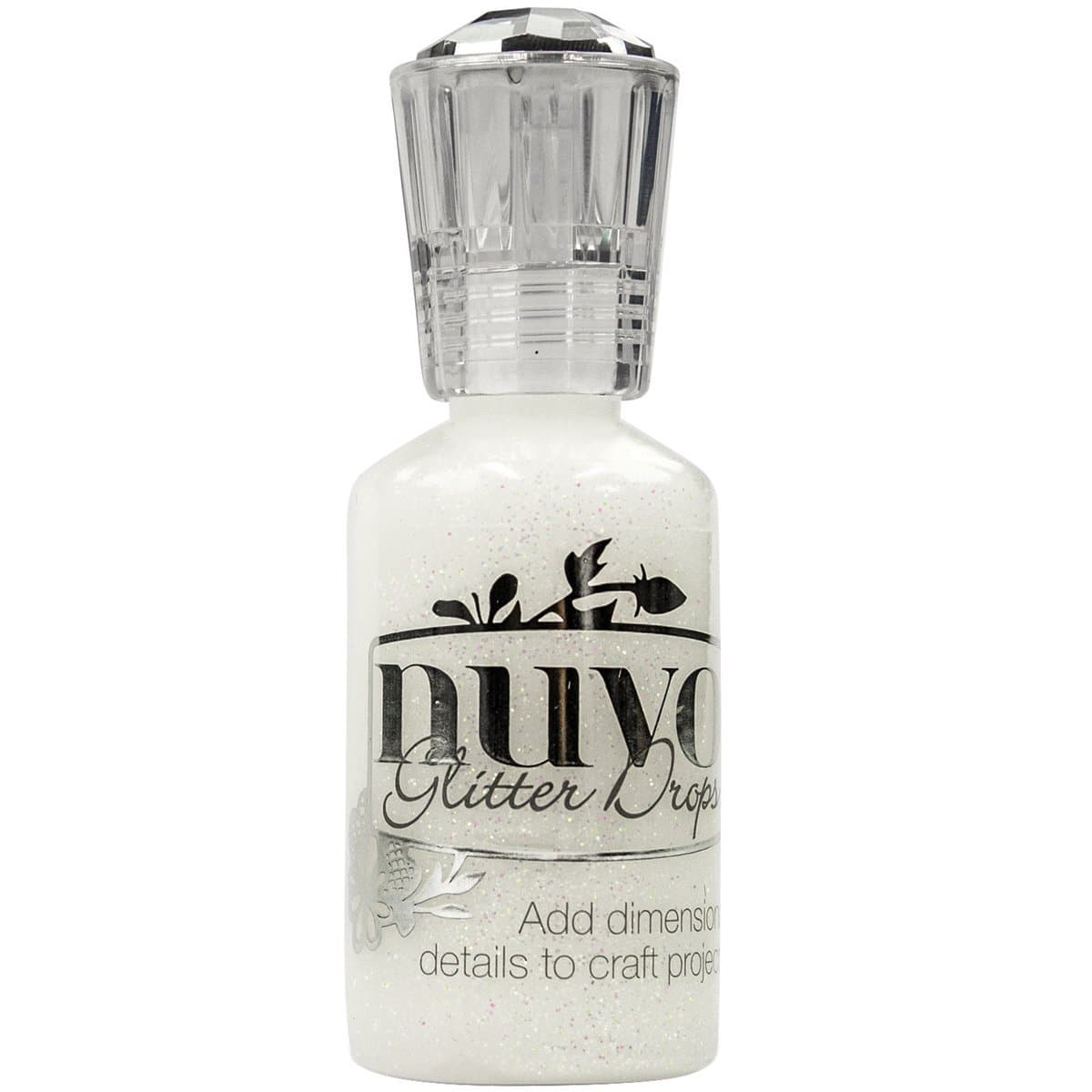 Tonic Studios Nuvo Glitter Drops-White Blizzard, 1 Oz