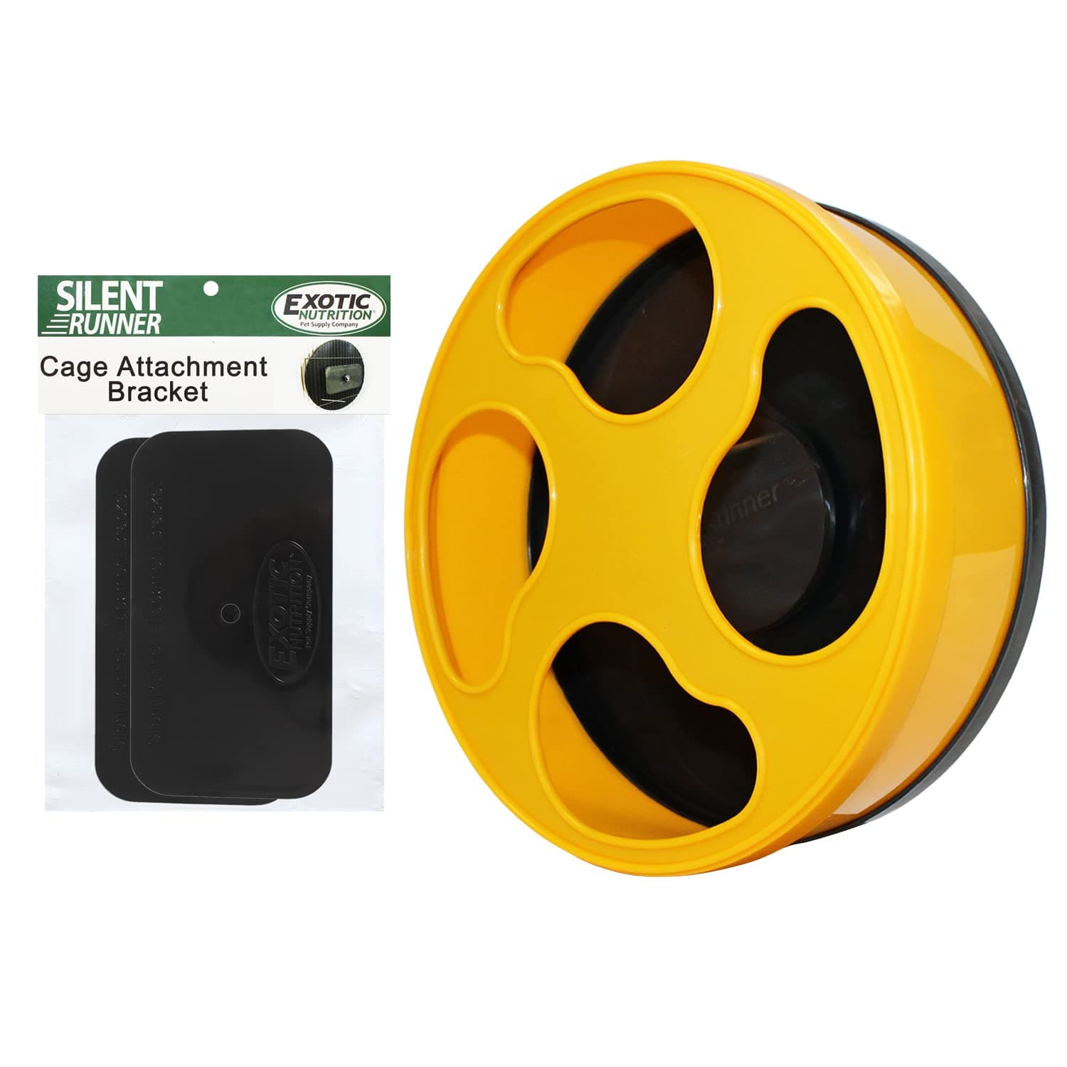 Silent Runner 9" - Wheel + Cage Attachment (NO Stand) - for Hamsters, Gerbils, Mice