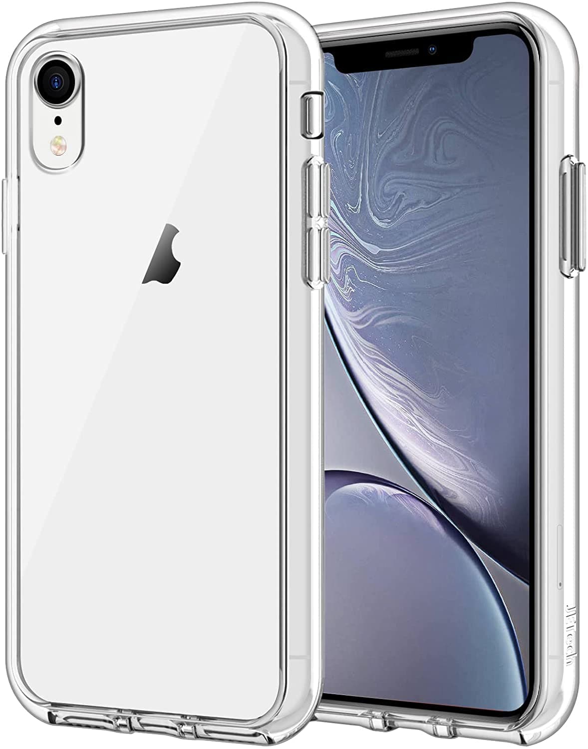 Case for iPhone XR 6.1-Inch, Non-Yellowing Shockproof Phone Bumper Cover, Anti-Scratch Clear Back (Clear)