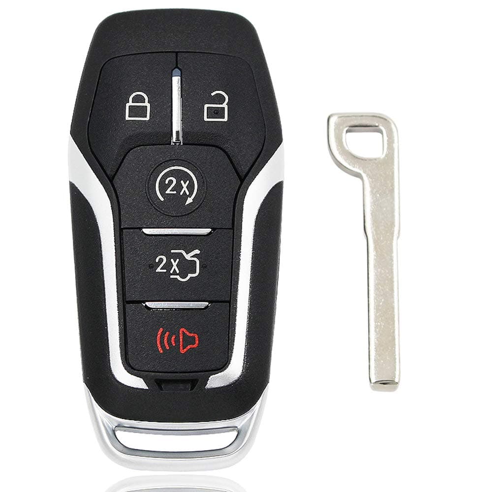Keyless Entry Remote Smart Key Fob Shell Case Button Pad Cover for Ford Fusion Mustang Explorer Lincoln MKZ MKC 2013-2017