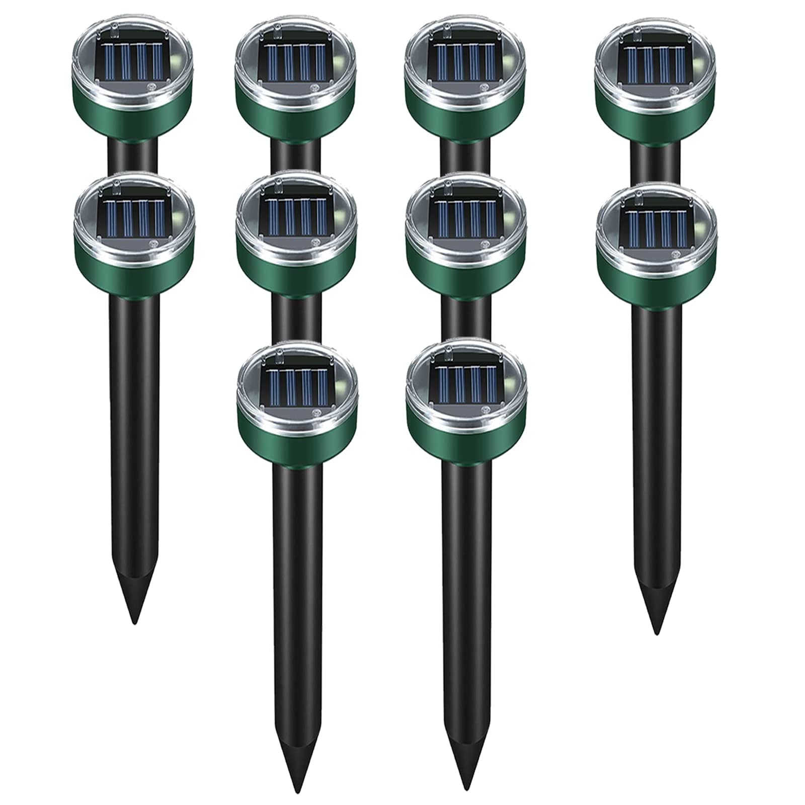 Mole Repellent Solar Powered 10 Pack Snake Repellent for Yard Powerful Ultrasonic Sonic Mole Deterrent Pest Control Waterproof Vole Chipmunk Outdoor Gopher Ultrasonic for Lawn Garden Drive Mole