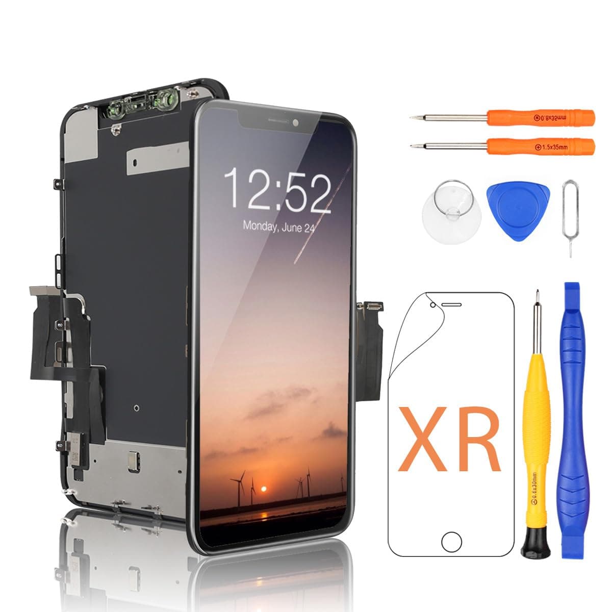 Yodoit for iPhone XR Screen Replacement 6.1 Inch LCD Display Touch Digitizer with Tool Kit, Compatible with Model A1984, A2105, A2106, A2107