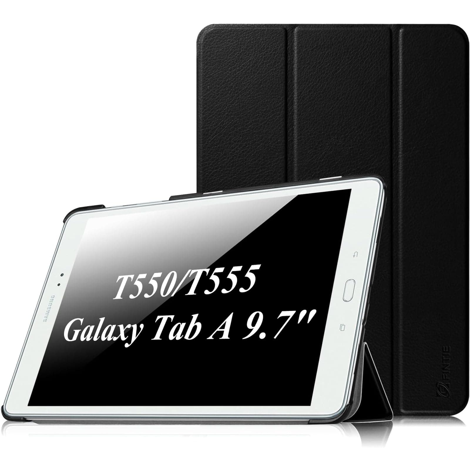 FINTIE Slimshell Case for Samsung Galaxy Tab A 9.7 Inch Tablet SM-T550 - Super Thin Lightweight Stand Cover with Auto Sleep/Wake Feature, Black