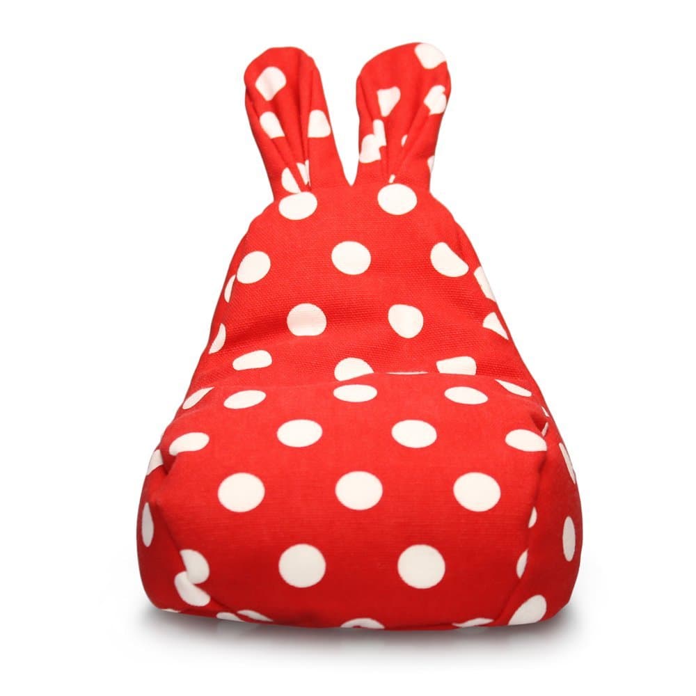 [Rabito Tiny Beanbag, Multifunctional for Smartphone Stand / Phablet Stand(max.7"LCD) / Earphone Holder as well as Design Prop - Red