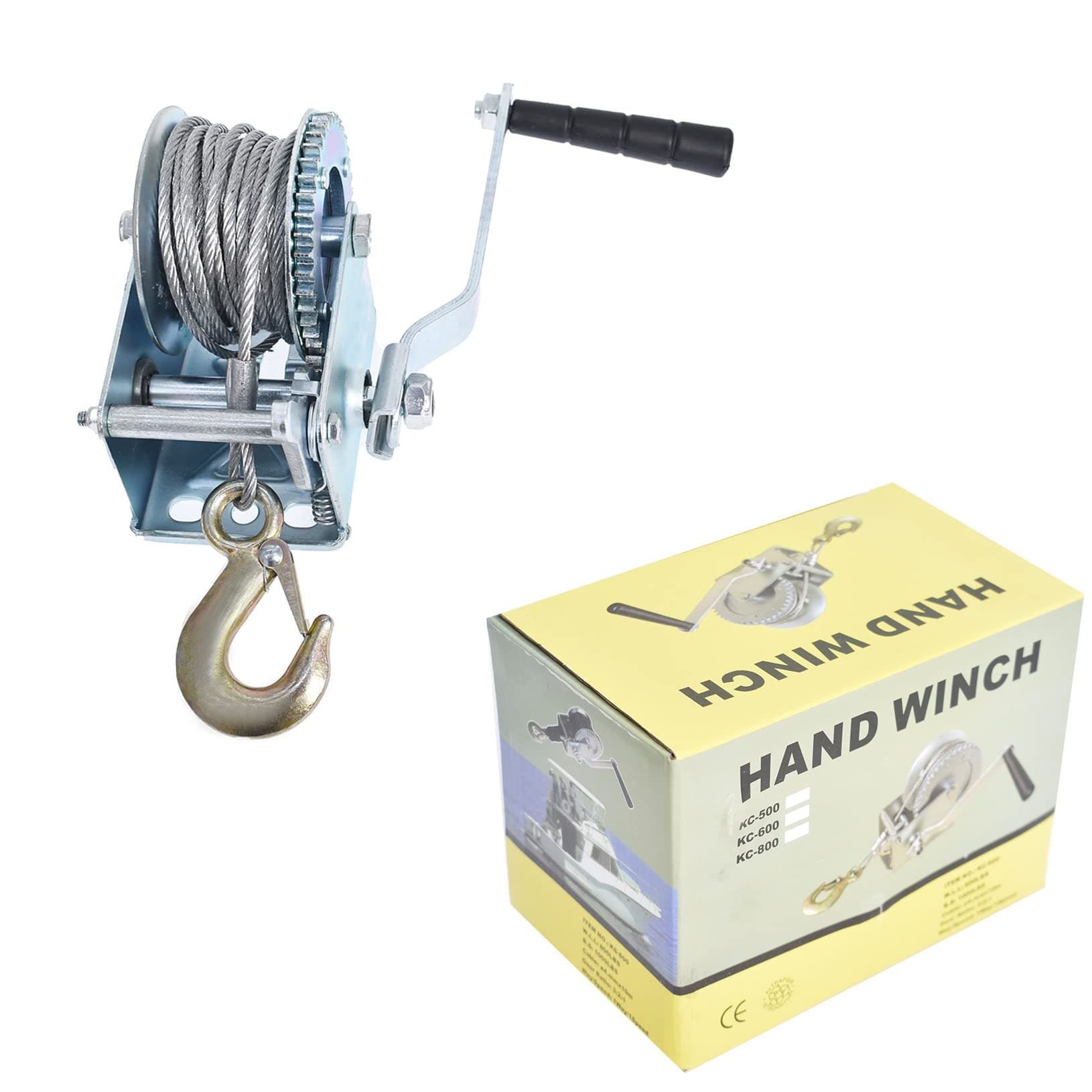 raseparterHand Winch Heavy Duty Winch Hand Puller 600 lbs Hand Winch Hand Winch with Cable Hand Winch for Boat traile