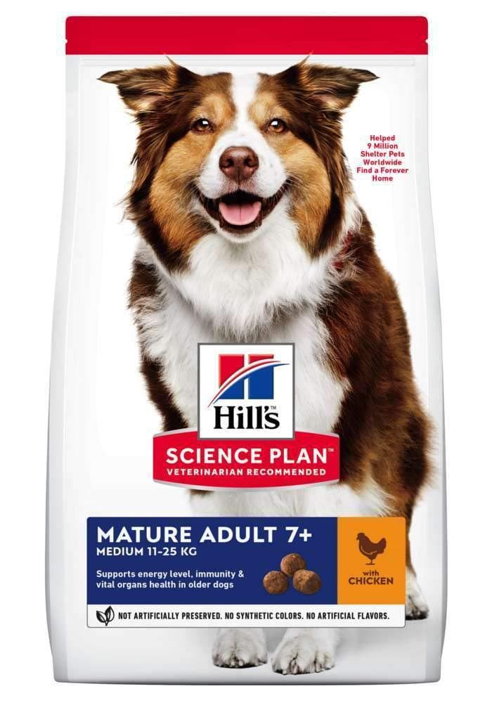 Science Plan Canine Senior Chicken Medium Breed Dry Mix 12 kg