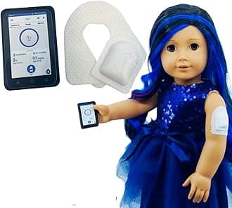 Warrior Buddy Diabetes Accessories Compatible with 18" Dolls or Plush Toys. (Omnipod, Plastic)