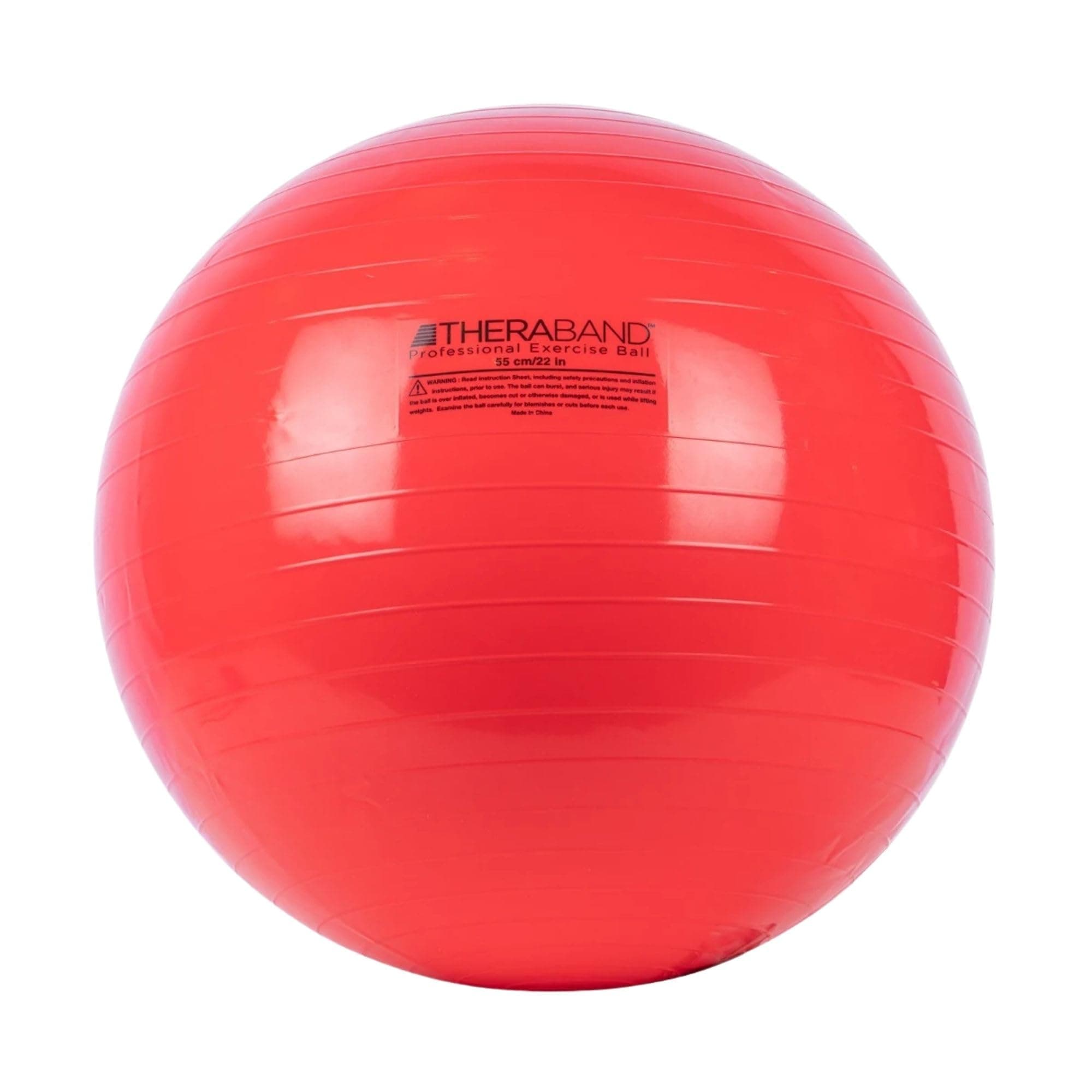 THERABAND Standard Exercise Ball, 22" Red Stability Trainer for 5'1"–5'6" Users, Yoga & Pilates Ball, Balance & Core Trainer, For Athletes Fitness at Gym & Home