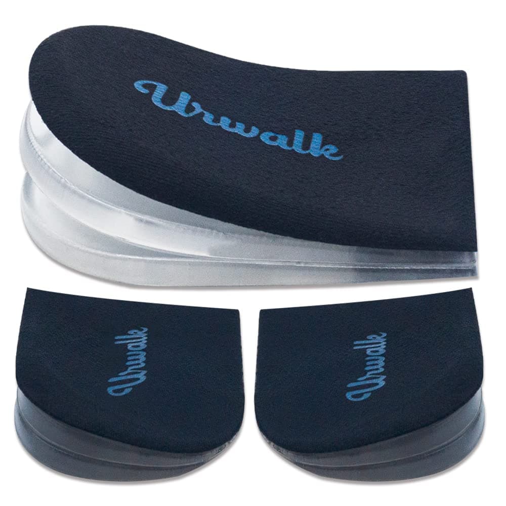 3 Layers Adjustable Supination & Over-Pronation Corrective Shoe Inserts, Medial & Lateral Heel Wedge Insoles for Foot Alignment, Knee Pain, Bow Legs, Osteoarthritis (Black - Small)