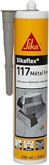 SIKA Sika Flex-117 Metal Force Light Grey, Construction Adhesive, Polymer Allmetal, Sealant for Roof Panels, Metal Sheets, Indoor/Outdoor, 290 ml