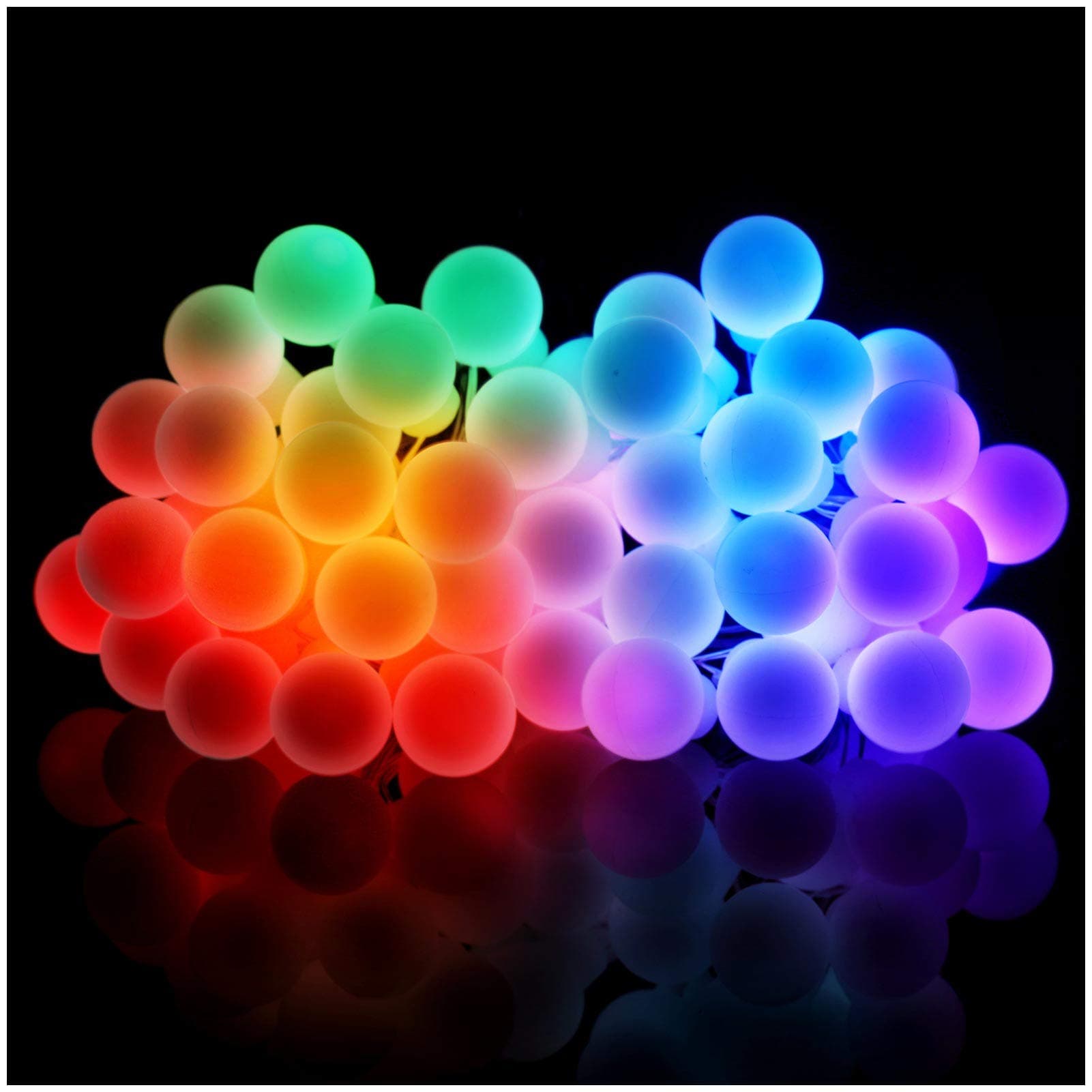DenicMic Led Globe String Lights - Colored USB Fairy Ball Lights 50 Mini Led 32.8Ft Waterproof for Indoor Bedroom Outdoor Garden Patio Holiday Decoration Wedding, Party, Halloween, Christmas, etc.